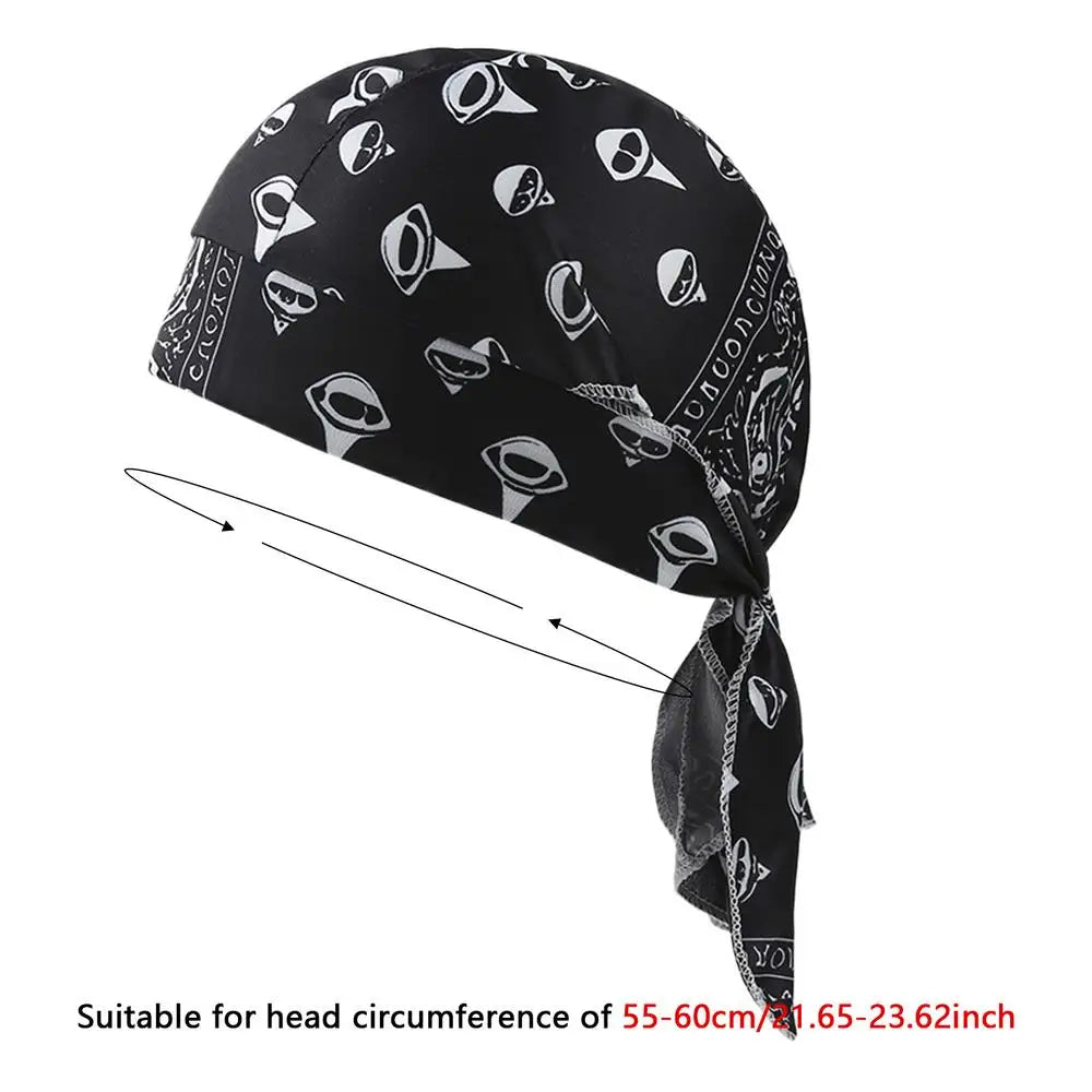Stretch Sweat Wicking Do Rag Breathable Headscarf for Men Women, Outdoor Motorcycle, Cycling Running Workout Gym Peaceful Pleasures Health and Wellness 02