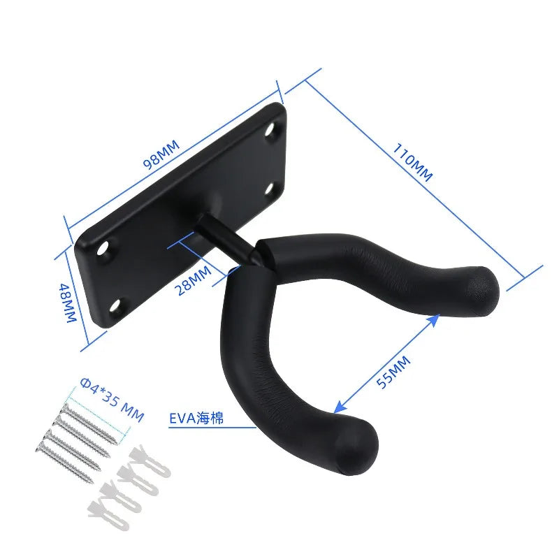 Guitar Hook Iron Seat Ukulele Wall Folk Classical Bass Hanger