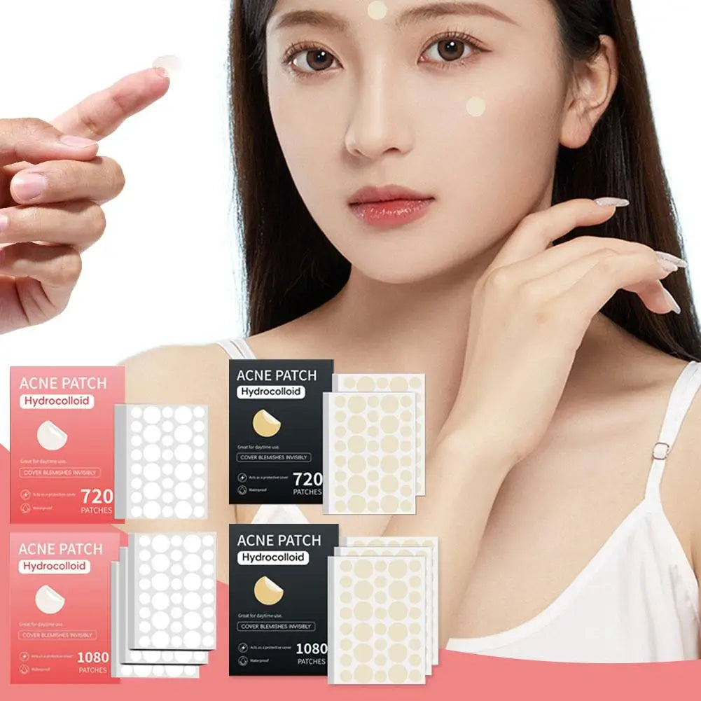 Hydrocolloid Invisible Pimple Patches – Bulk Acne Stickers for Spots & Blemishes (360/720/1080 Count) Peaceful Pleasures Health and Wellness