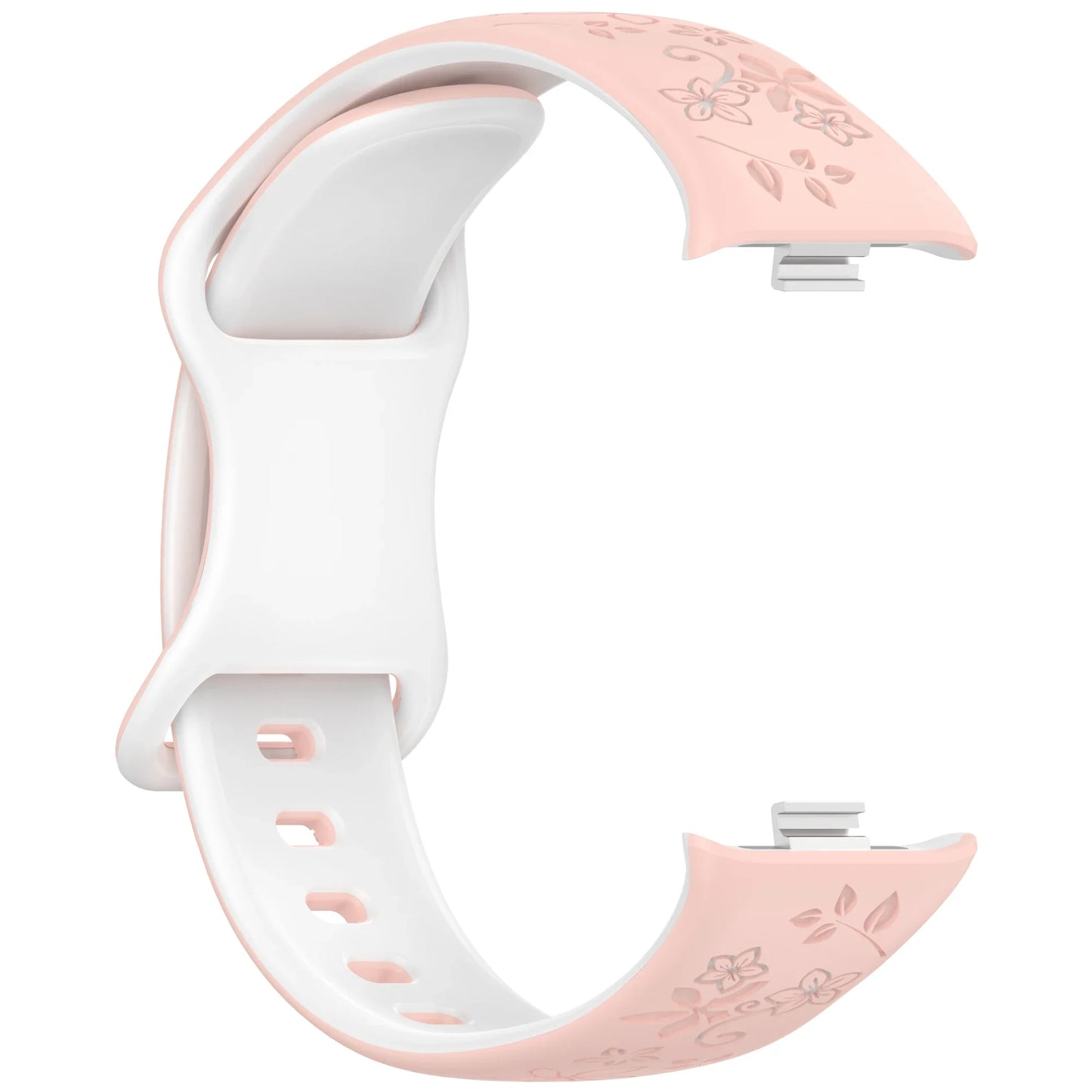 Two-Tone Floral Silicone Strap for Redmi Watch & Mi Band 8/9 Pro