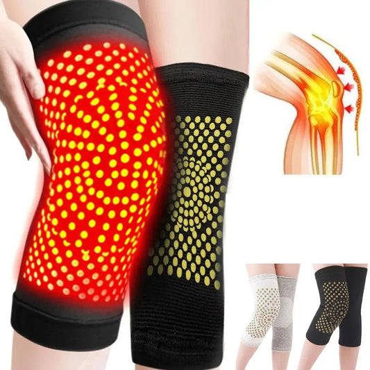 Mugwort Self-Heating Knee Brace Compression Sleeve (1 Pair) Heating Knee Sleeve Peaceful Pleasures Health and Wellness