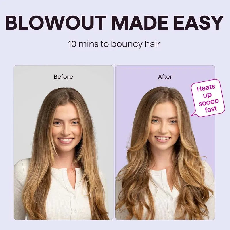 Best-Selling Infrared Volumizing Comb Straightening Comb Hair Curler Dual-Use Curling Iron with Inner Buckle for Bangs Peaceful Pleasures Health and Wellness