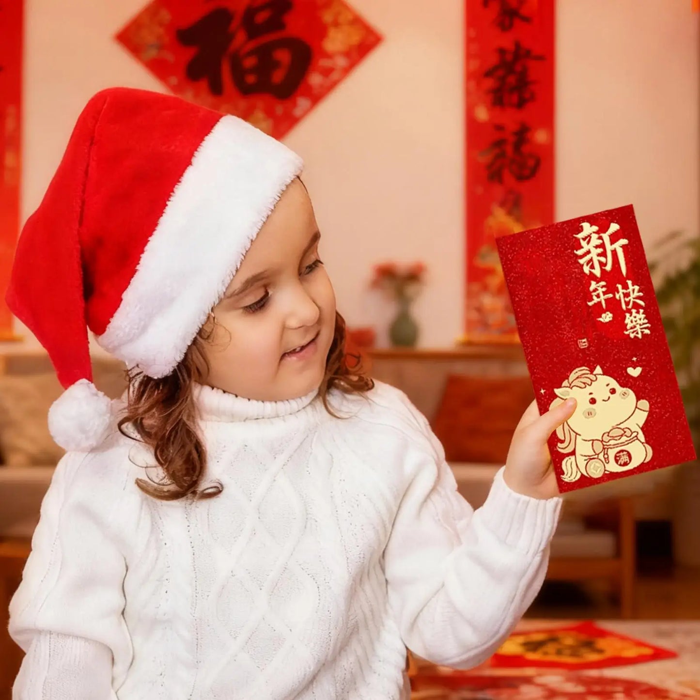 Chinese Red Envelope Lunar New Year Lunar New Year 2026 Red Envelopes For Marriage Engagement Birthday Spring Festival Wedding Peaceful Pleasures Health and Wellness