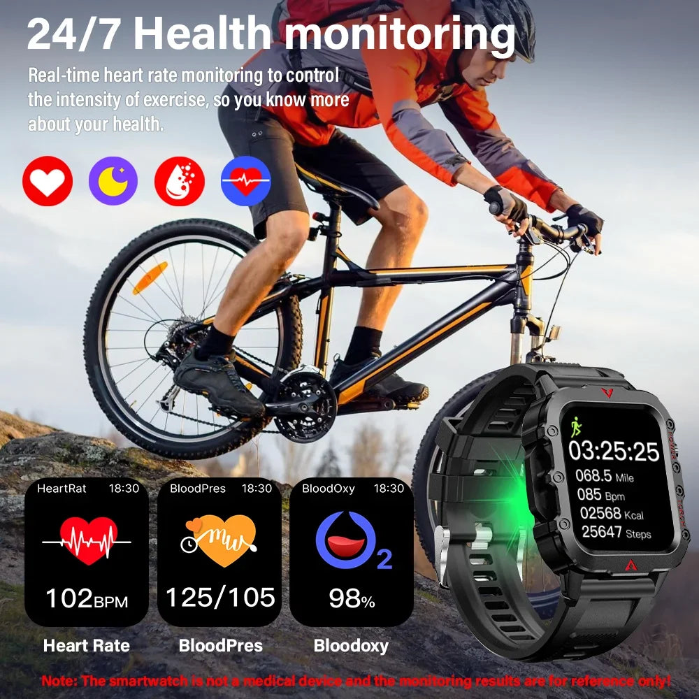 COTAUL Q11 Men's Smartwatch – Bluetooth Call & Fitness Tracker