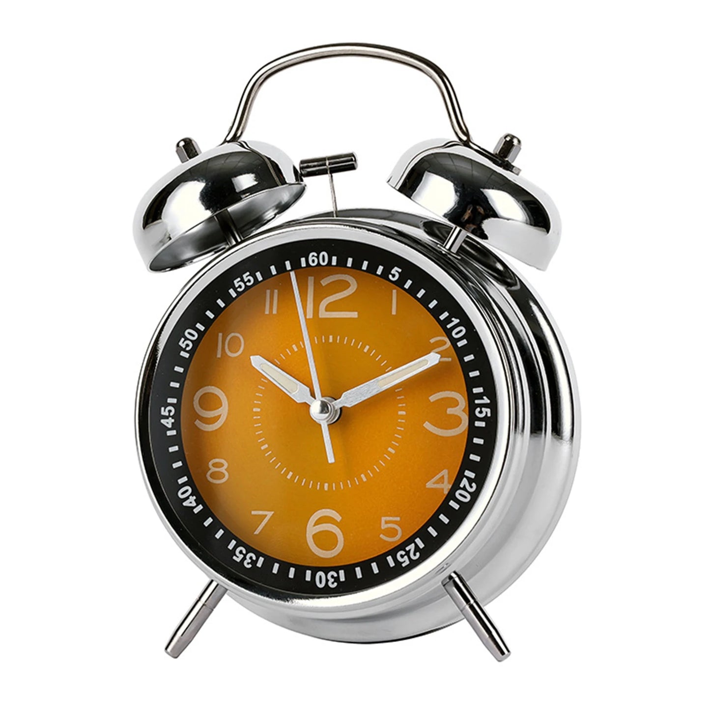 Twin-Bell Vintage Alarm Clock | Loud, Compact & Retro Vintage Alarm Clock Peaceful Pleasures Health and Wellness YELLOW