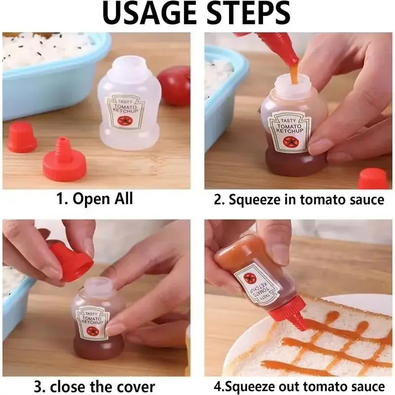 Portable Mini Seasoning Squeeze Bottles for Camping & Lunch