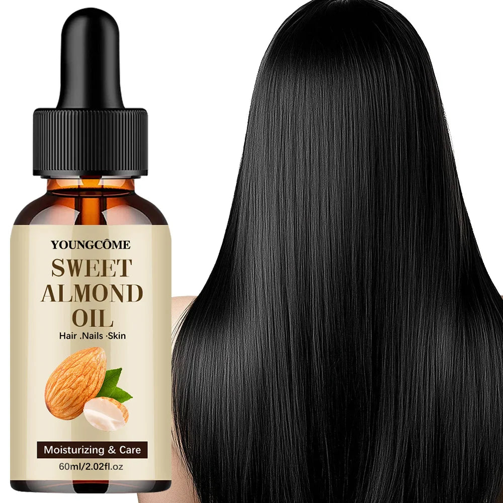 YOUNGCOME Sweet Almond Oil – Hair, Face & Body Moisturizer