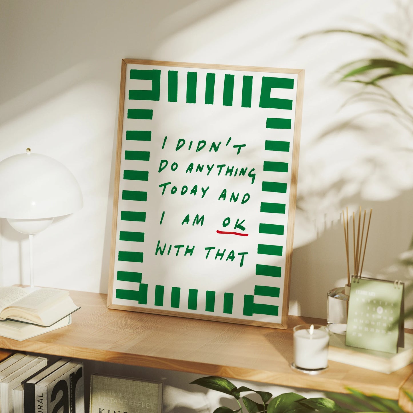 Modern I Didn't Do Anything Today And I Am Ok With That Wall Art Print Canvas Painting Poster Picture For Bedroom Home Decor Peaceful Pleasures Health and Wellness