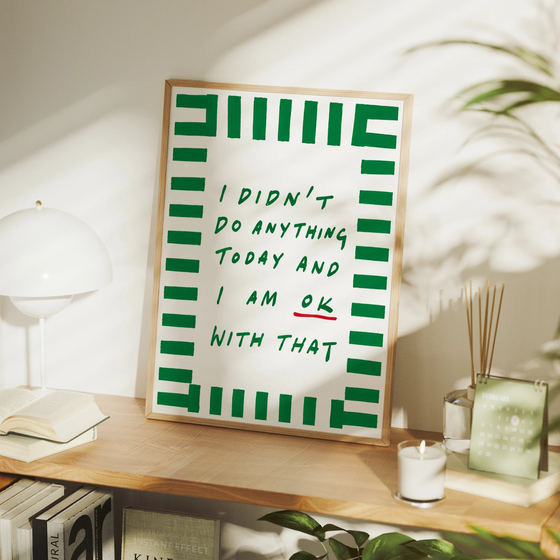 Modern I Didn't Do Anything Today And I Am Ok With That Wall Art Print Canvas Painting Poster Picture For Bedroom Home Decor Peaceful Pleasures Health and Wellness