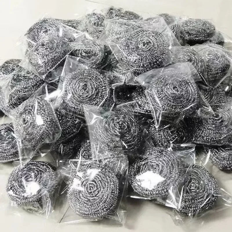 Steel Wire Dishwashing Ball Stainless Steel Heavy Duty Wire Steel Cleaning Ball Pots Pans Dishes Rust Removal Cleaner Brushes Peaceful Pleasures Health and Wellness