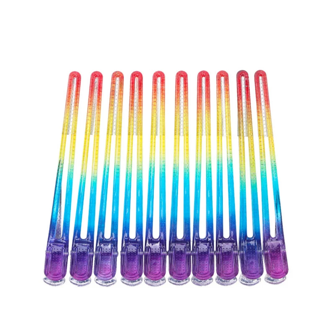 4/6/10/12Pcs Professional Hairdressing Hairpins Rainbow Colors Sectioning Cutting Hair Clamps Barber Hair Clips Styling Tools Peaceful Pleasures Health and Wellness color 10