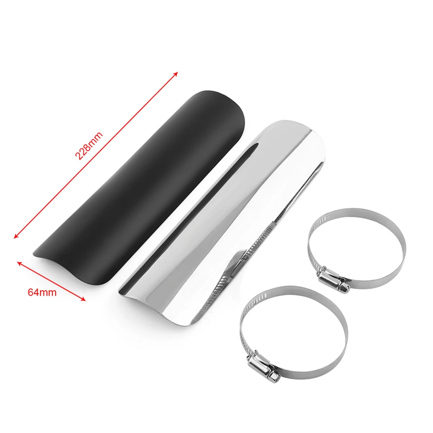 Universal Motorcycle Exhaust Pipe Heat Shield Muffler Staight Cover