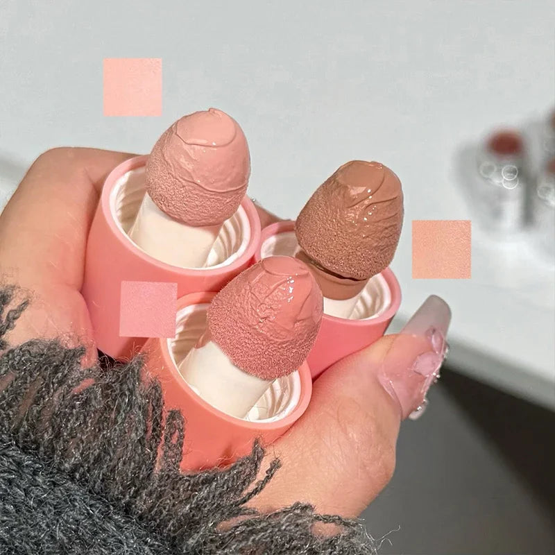 QIBEST Liquid Blusher Smooth Cheek Tint Long Lasting Hydrating Highlighter Stick Rouge Waterproof Face Blush Cosmetics For Women Peaceful Pleasures Health and Wellness