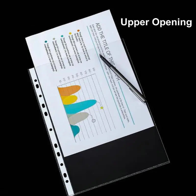 HD Transparent A4 Binder Sleeves 11-holes Sheet Protector Plastic