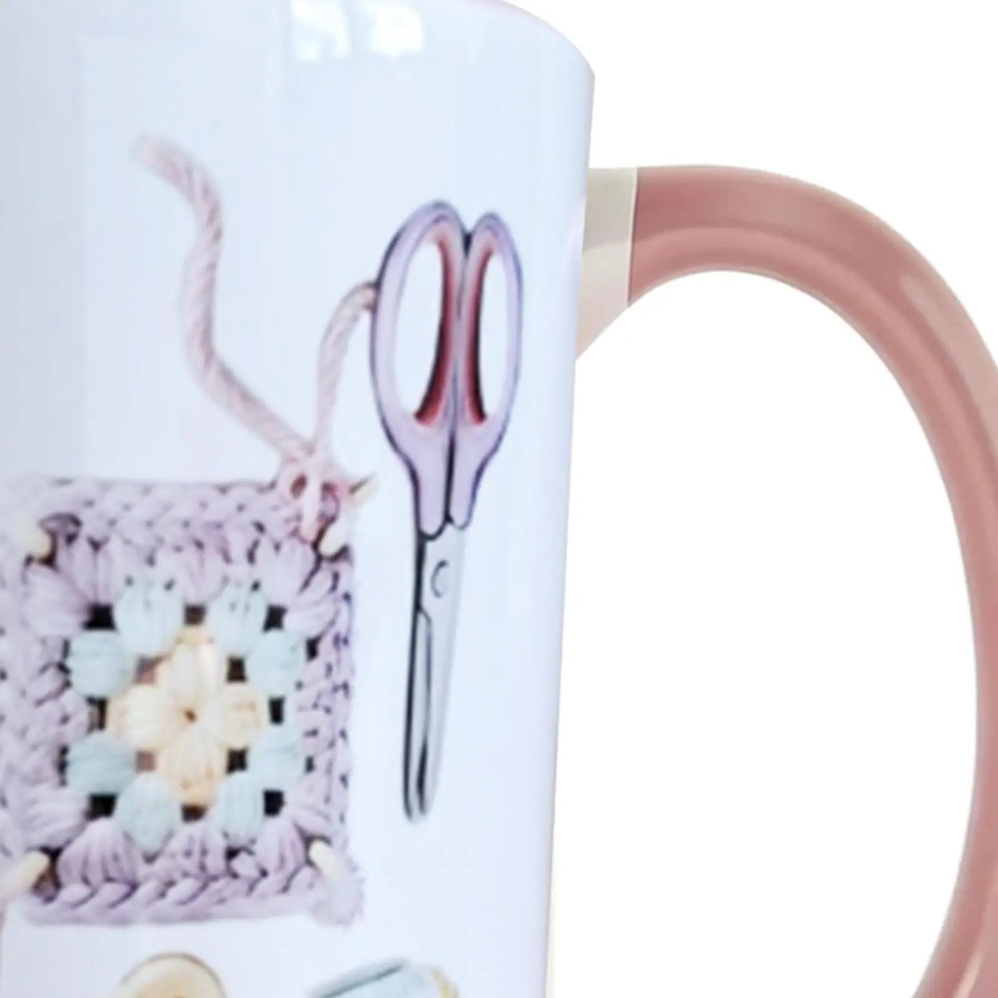 Funny Crochet Coffee Mug 330ml | Novelty Porcelain Cup Gift