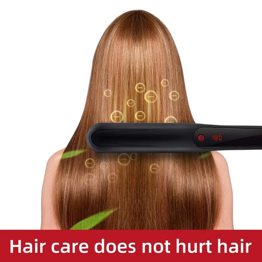 2-in-1 Ionic Hair Straightener Brush – Anti-Scald Hot Comb Hair Straightener Brush Peaceful Pleasures Health and Wellness