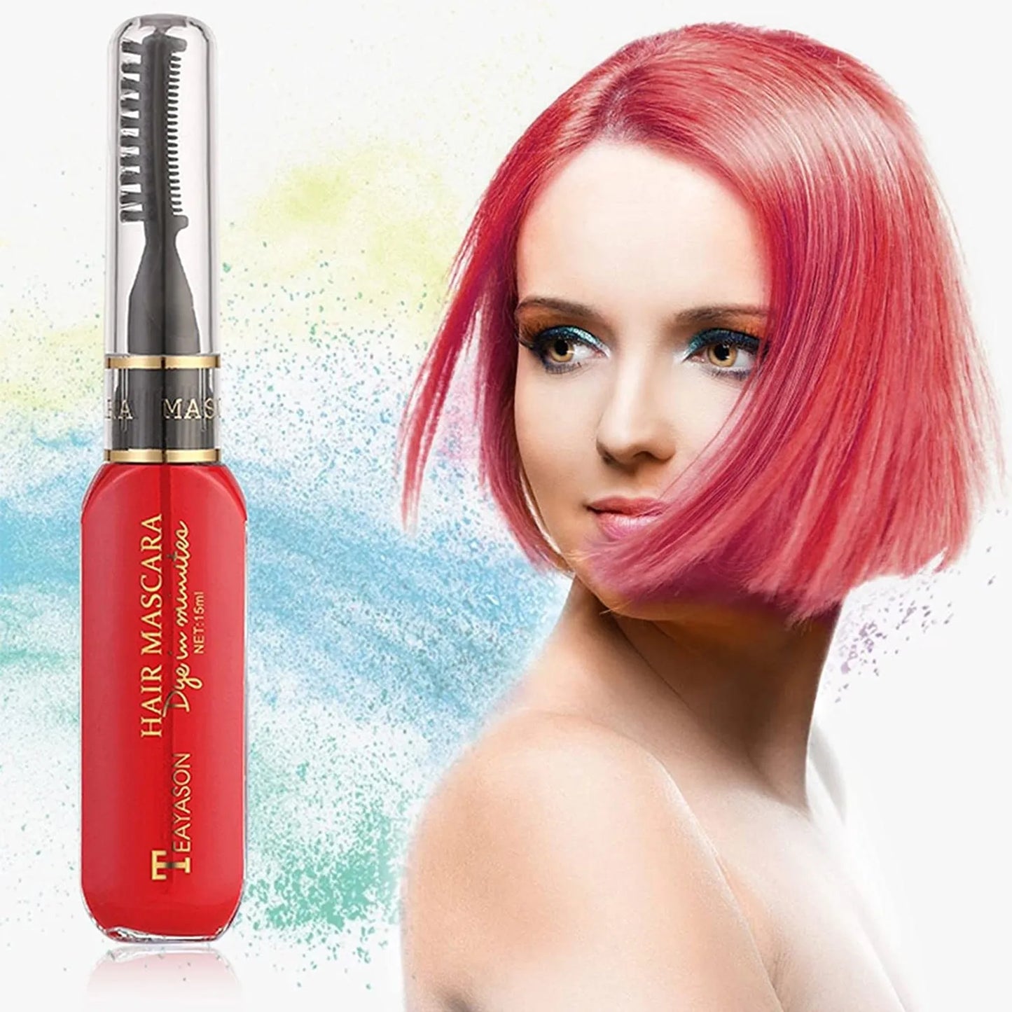 13 Colors Disposable Hair Dye Temporary Hair Mascara Instantly Hair Color Diy Great Gift Casual Party Stage Performance Decor Peaceful Pleasures Health and Wellness Red One Size