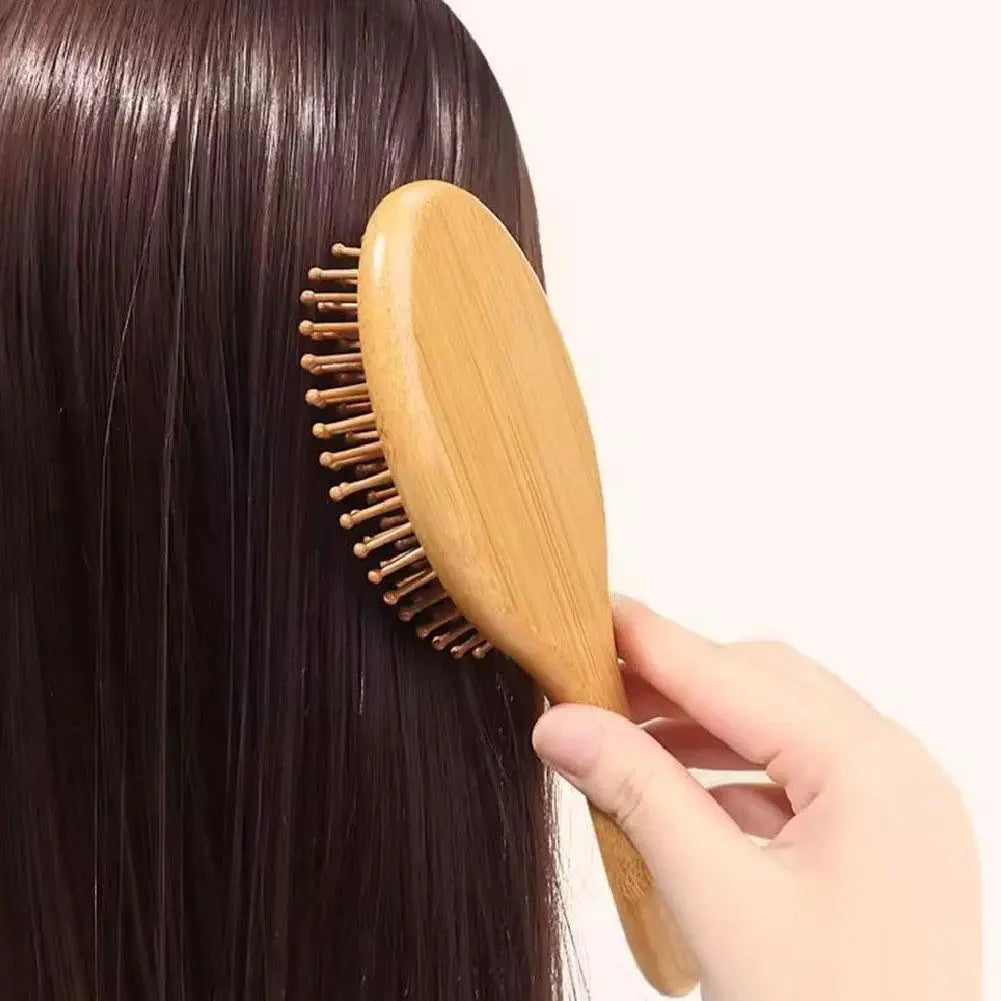 Natural Bamboo & Wood Hair Brush Set – Paddle Detangling Brush, Wide-Tooth & Tail Comb for All Hair Types Peaceful Pleasures Health and Wellness