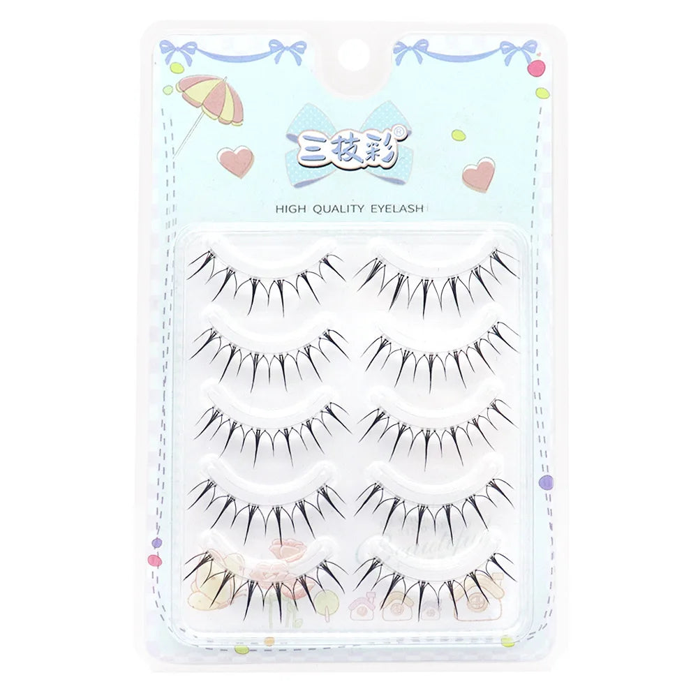 Korean U-shaped False Eyelashes Ins Zhang Yuanying False Eyelashes Natural Wispy Soft V Shaped Lash Extension Comic Eye Makeup Peaceful Pleasures Health and Wellness style 6