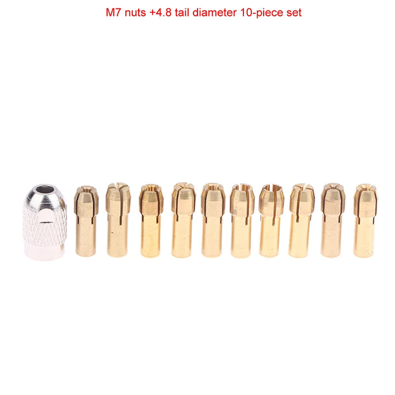 1Set M8 M7 Nuts Drill Chucks Adapter Mini Drill Chucks For Chuck Adapter Micro Collet Brass Power Rotary Tool Peaceful Pleasures Health and Wellness A3