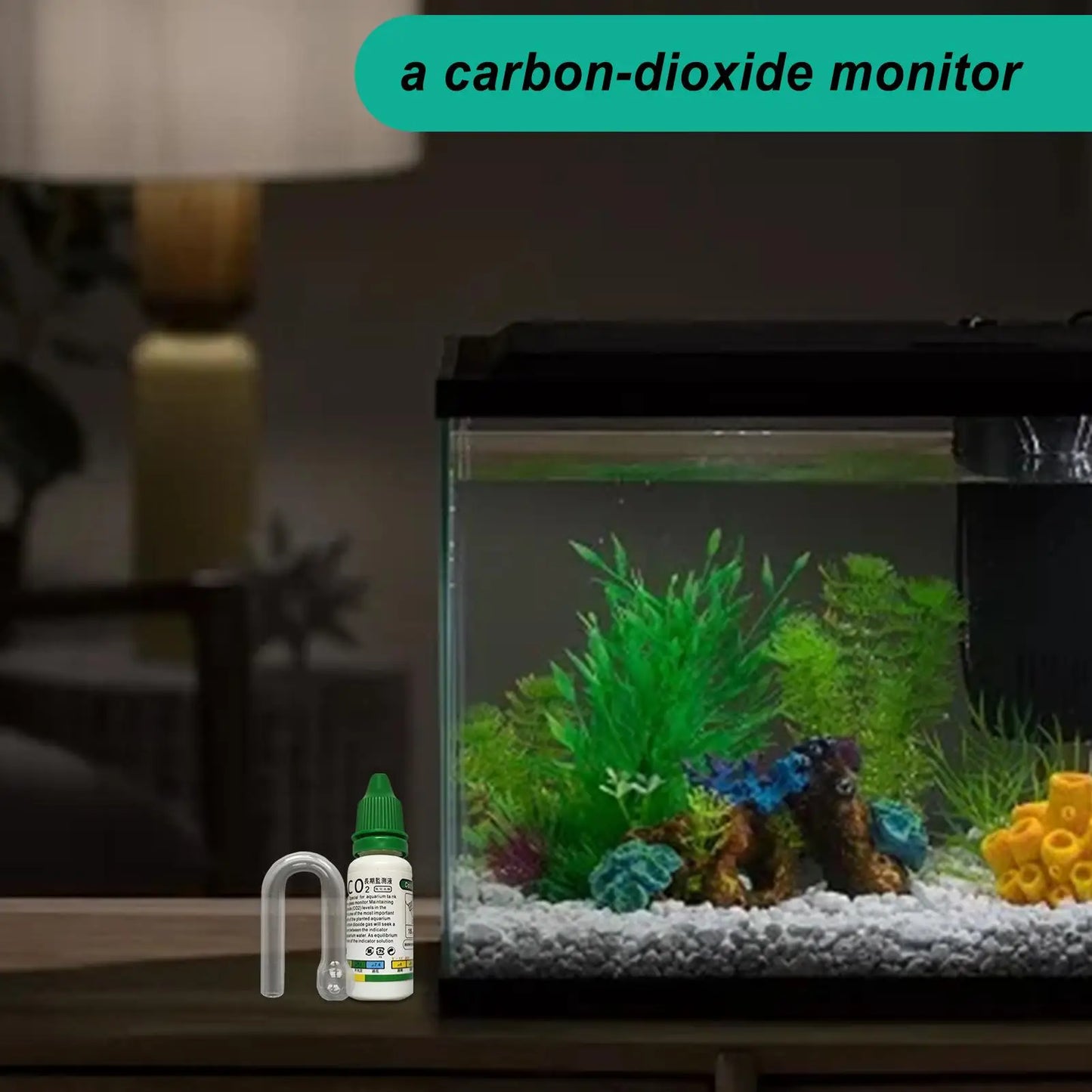 Aquarium CO2 Drop Checker | Glass Indicator Solution for Fish Tanks