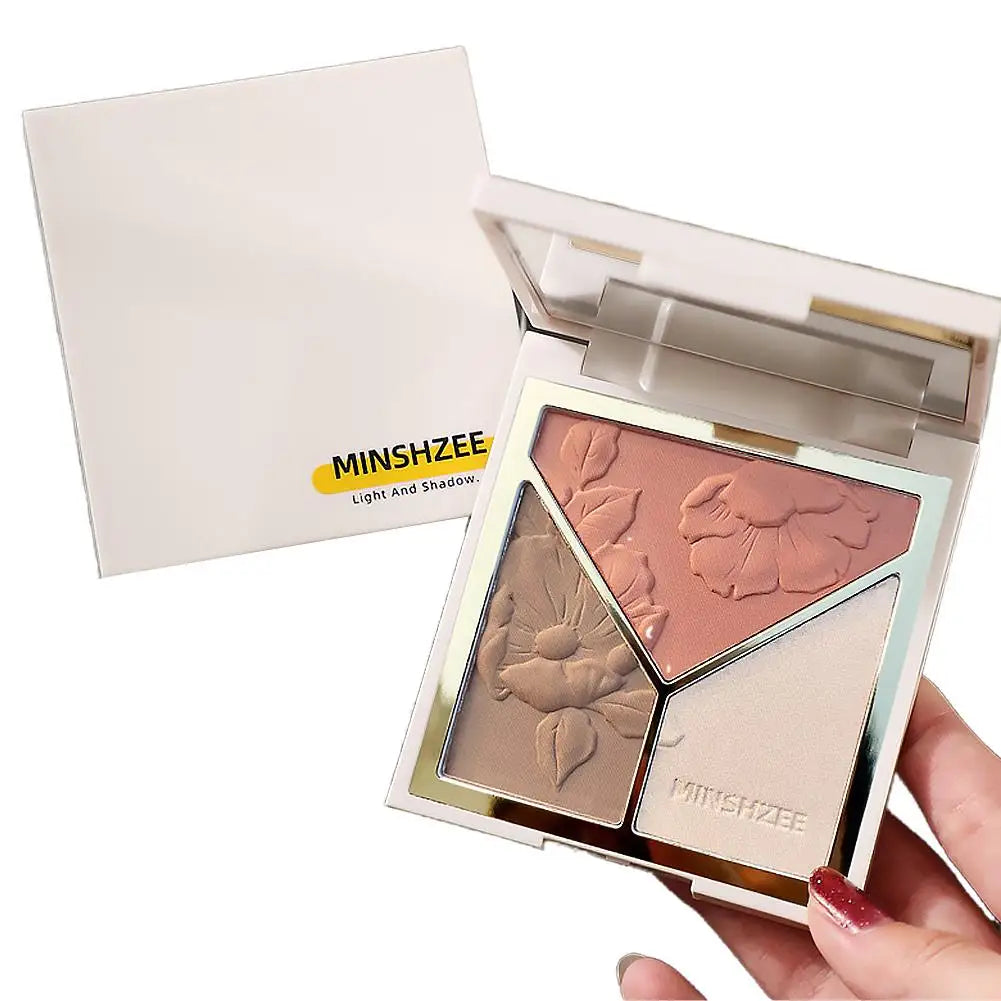 3-in-1 Contour Blush & Highlight Face Palette | MINSHZEE