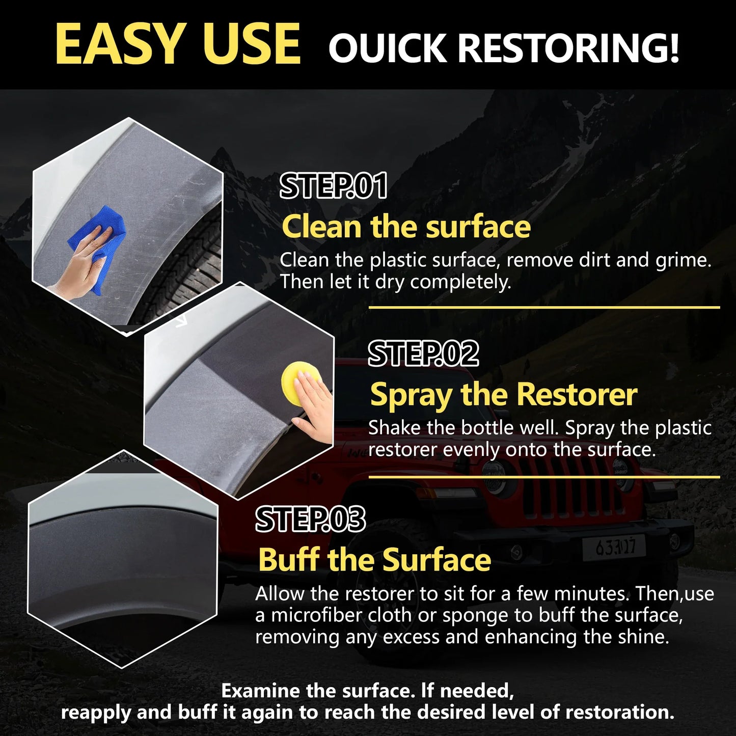 Car Plastic & Rubber Restorer Black Gloss Paste | Trim Care