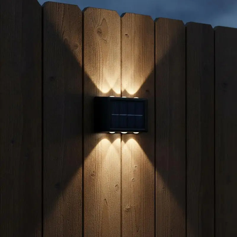Solar Outdoor Wall Light | Up Down LED Fence Lamp Waterproof