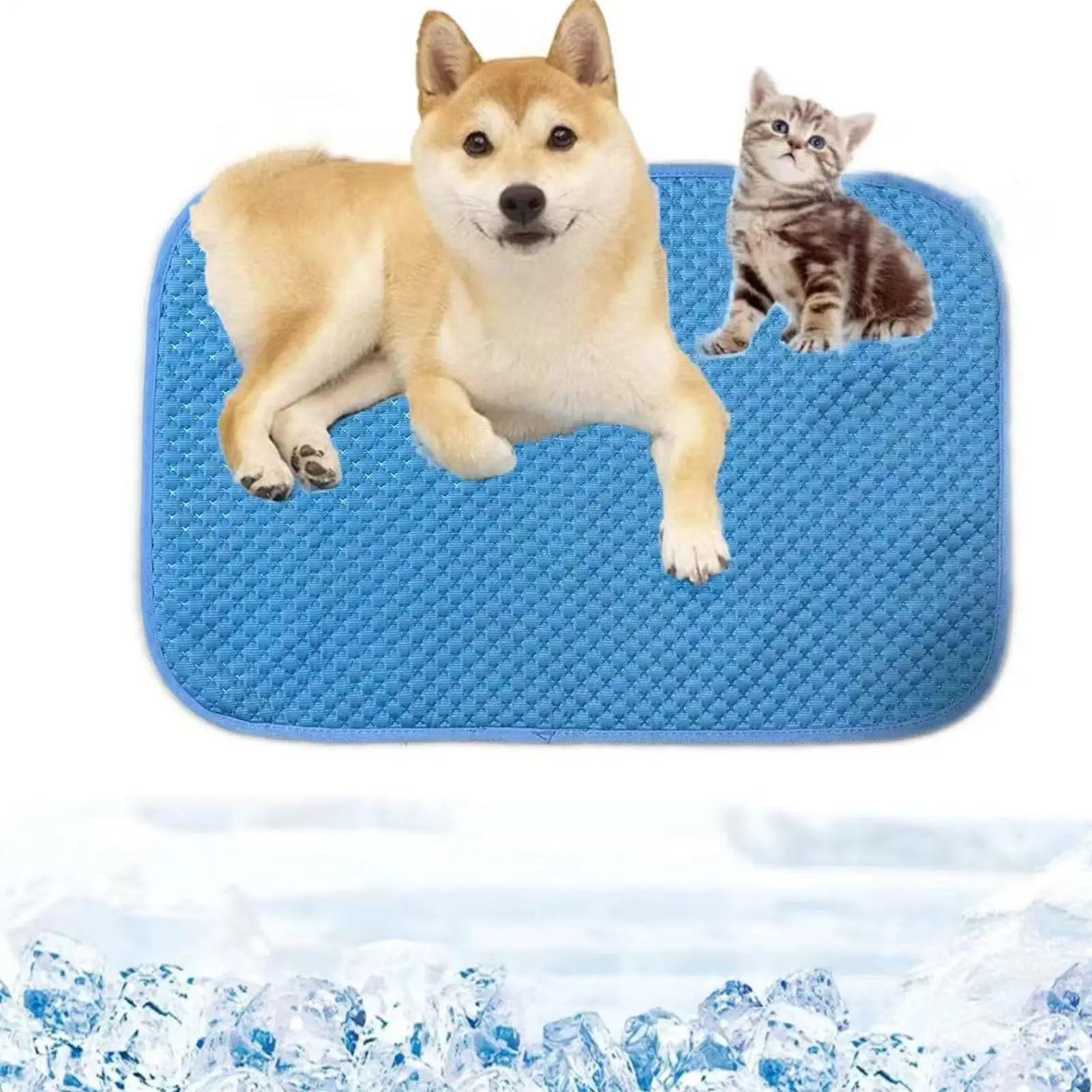 Dog Cooling Mat Waterproof Non-Slip Kennel Blanket Cooling Mat For Crate Kennel Car Sofa Bed Floor Summer Outdoor Indoor Peaceful Pleasures Health and Wellness