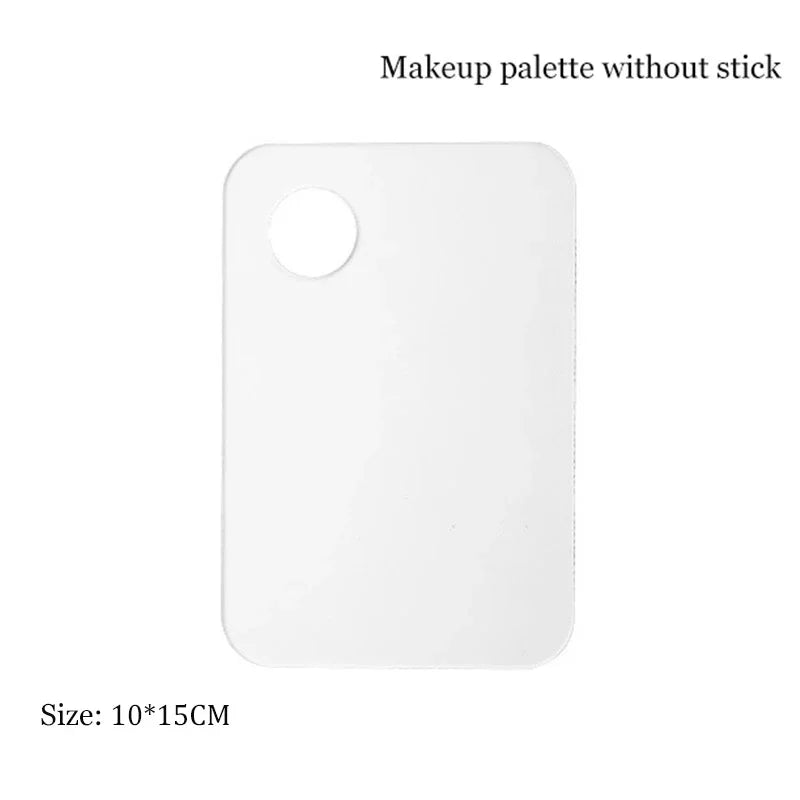 Acrylic Makeup Mixing Palette with Stainless Steel Spatula