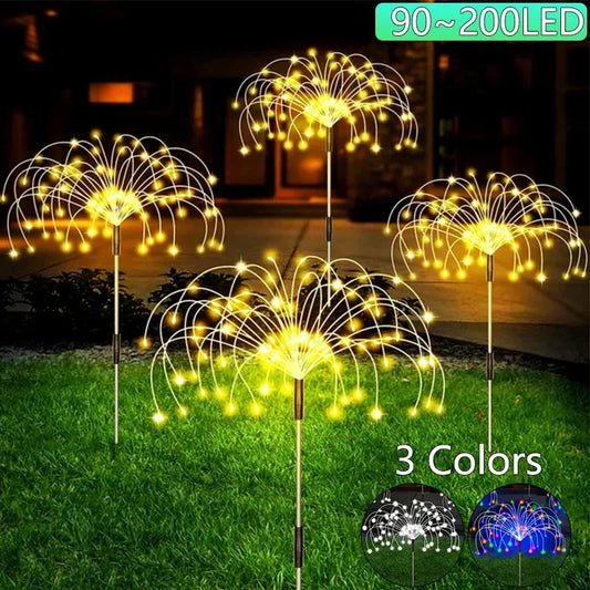Solar Firework Fairy String Lights – 8 Modes, IP65, 5M Solar String Lights Peaceful Pleasures Health and Wellness
