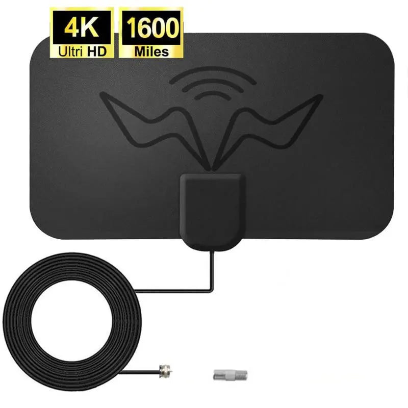 Indoor Digital TV Antenna – 300-Mile 4K 1080p ATSC HDTV