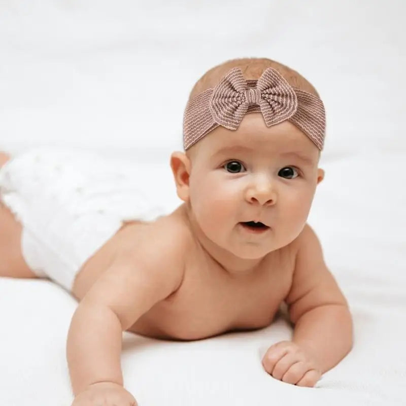 Soft Nylon Baby Bow Headbands – Newborn to Toddler Girls