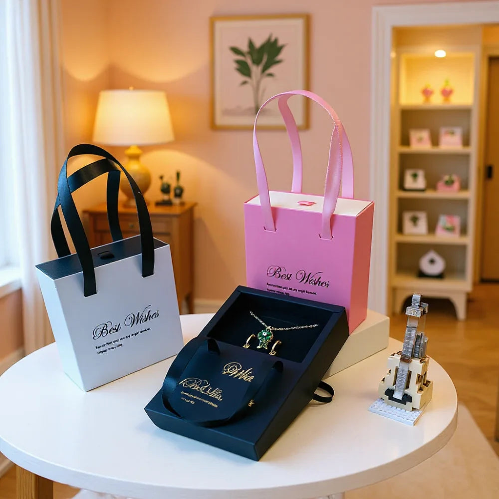 Portable Jewelry Gift Box – Ring, Earring & Necklace Case