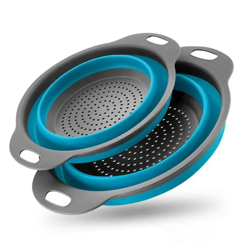 Foldable Silicone Colander Vegetable Washing Drain Basket