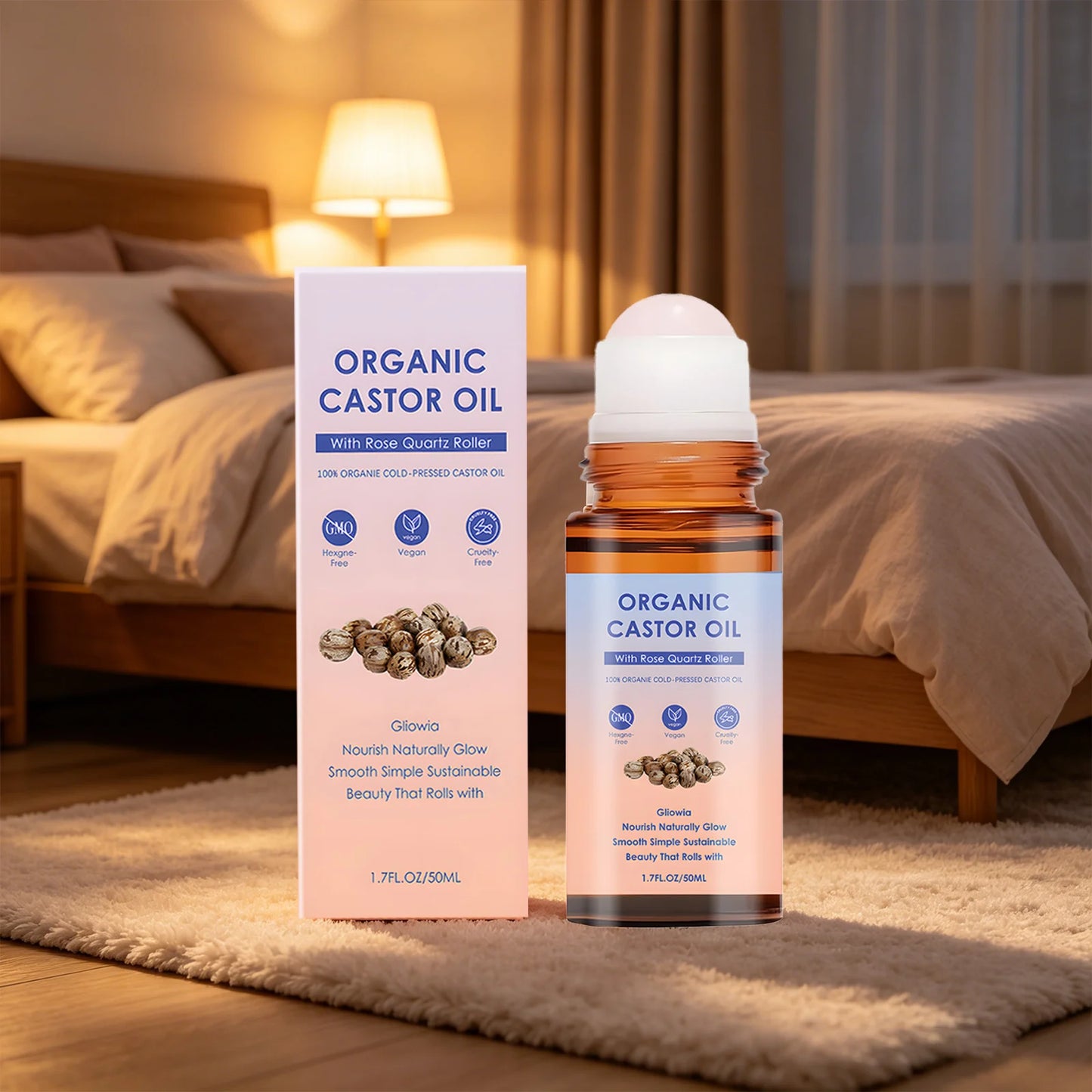 Organic Castor Oil Body Essence – Deep Moisturizing 50ml Body Care Essence Peaceful Pleasures Health and Wellness