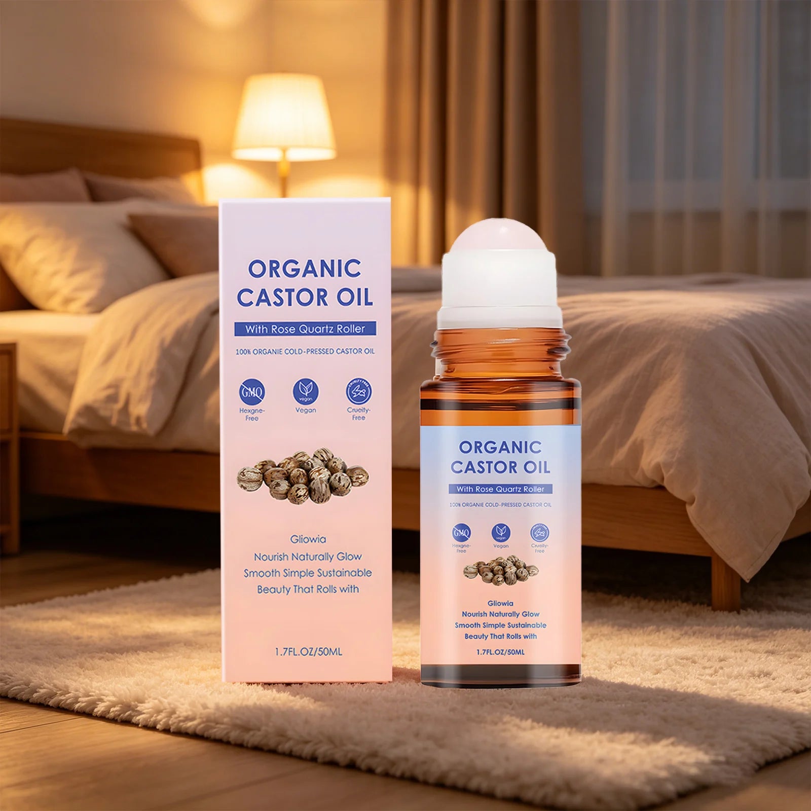 Organic Castor Oil Body Essence – Deep Moisturizing 50ml Body Care Essence Peaceful Pleasures Health and Wellness