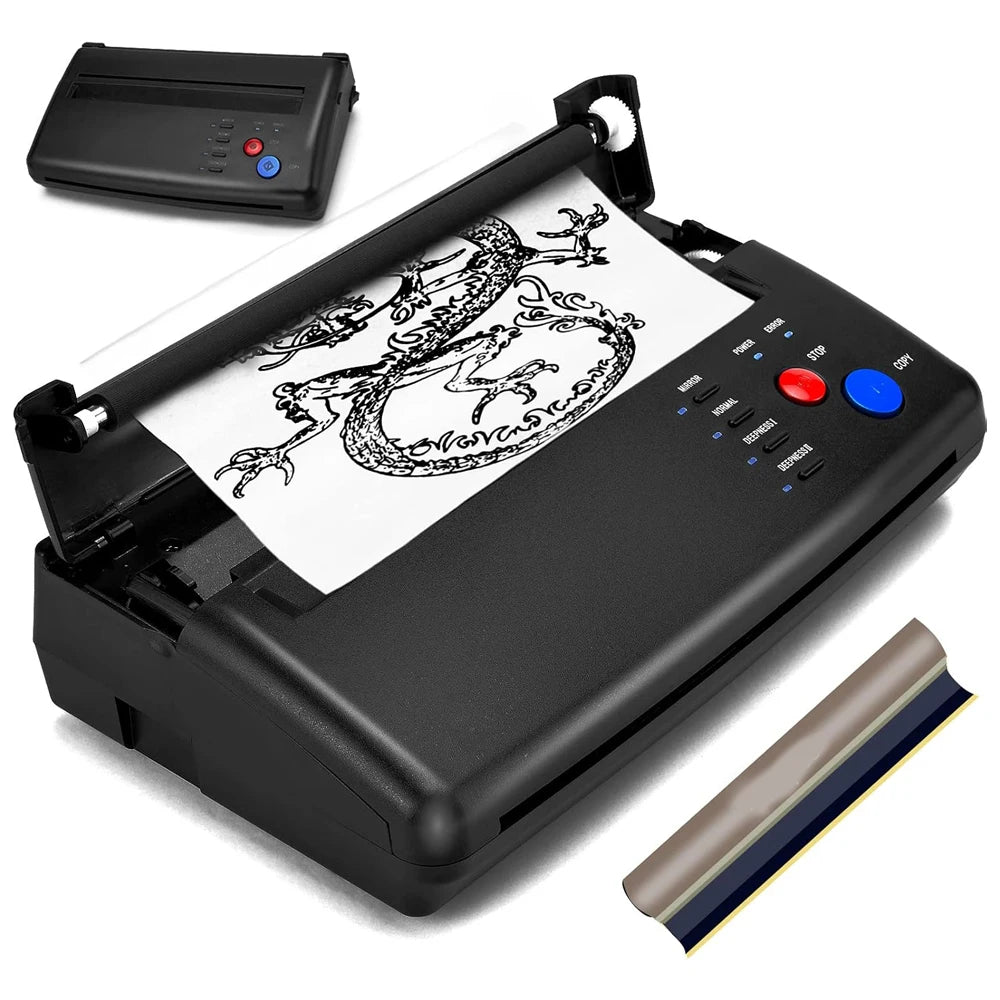 Tattoo Transfer Stencil Machine with Kit Copier Printer Tattoo Transfer Stencil Paper Tattoo Stencil Printer Machine for Tattoo Peaceful Pleasures Health and Wellness