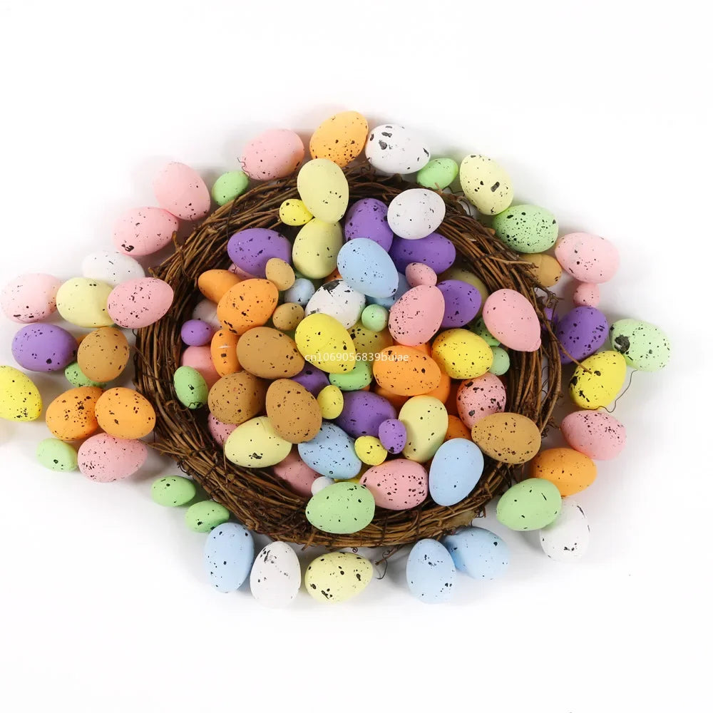 100Pcs Easter Eggs, You Can Make Your Own Mottled Foam Eggs and Egg Wreaths To Decorate The Easter Party 2025 Home Accessories Peaceful Pleasures Health and Wellness