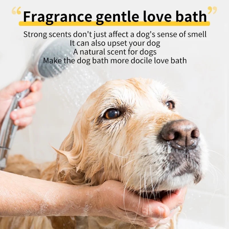 Dog Shampoo Conditioner Pet Bath Pet Shower Gel Soft General Bathing Supplies Sterilization Deodorant Fragrant Itching 500ML Peaceful Pleasures Health and Wellness