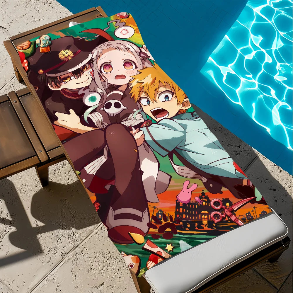 Hanako Kun Quick-Dry Microfiber Beach Towel | 11 Sizes Microfiber Beach Towel Peaceful Pleasures Health and Wellness z6 STJ80x160CM