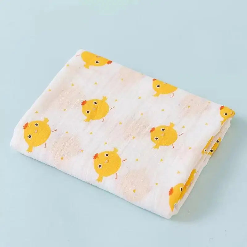 Baby Hooded Bath Towel Wrap – 100% Cotton Gauze 110cm