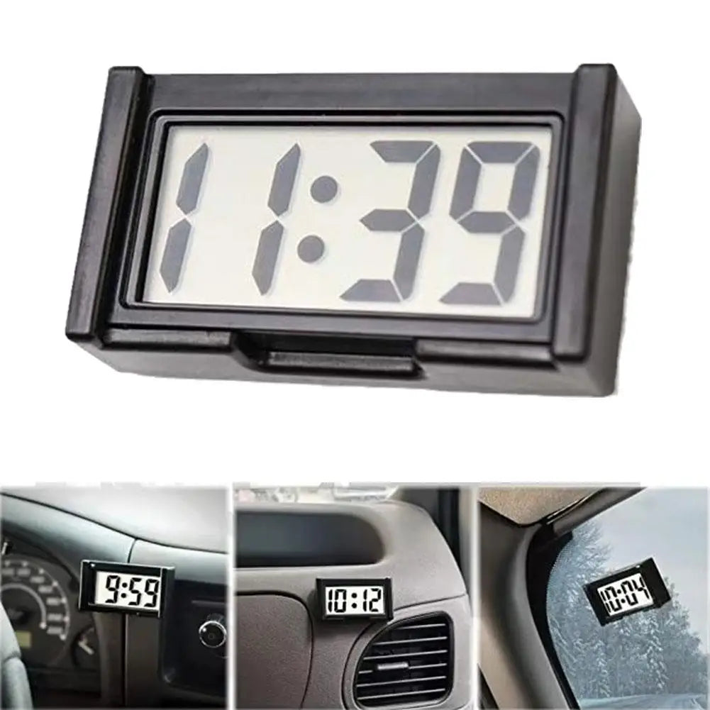 Digital Car Clock Small Car Dashboard Clock Self Adhesive Stick Mini Digital Clock Car Accessories For Vehicles Accessories Peaceful Pleasures Health and Wellness