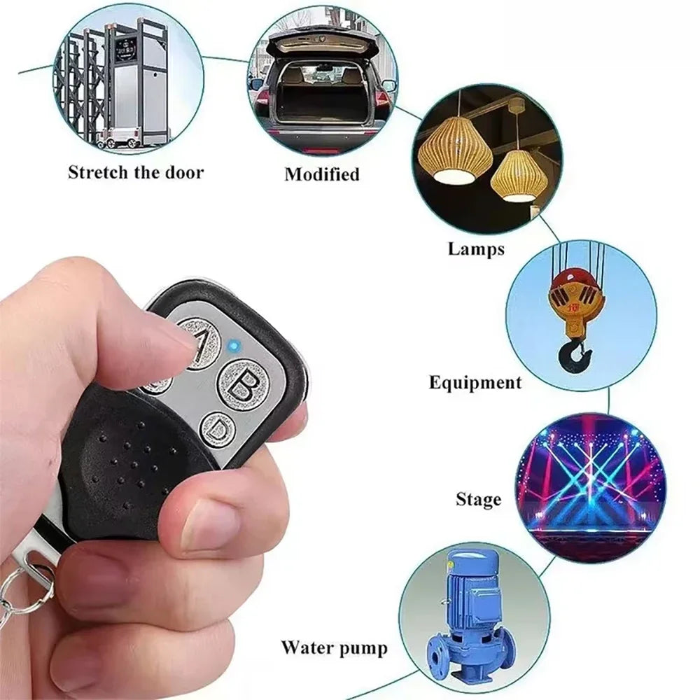 4-Button Universal Garage Door Remote 433MHz Cloner Duplicator