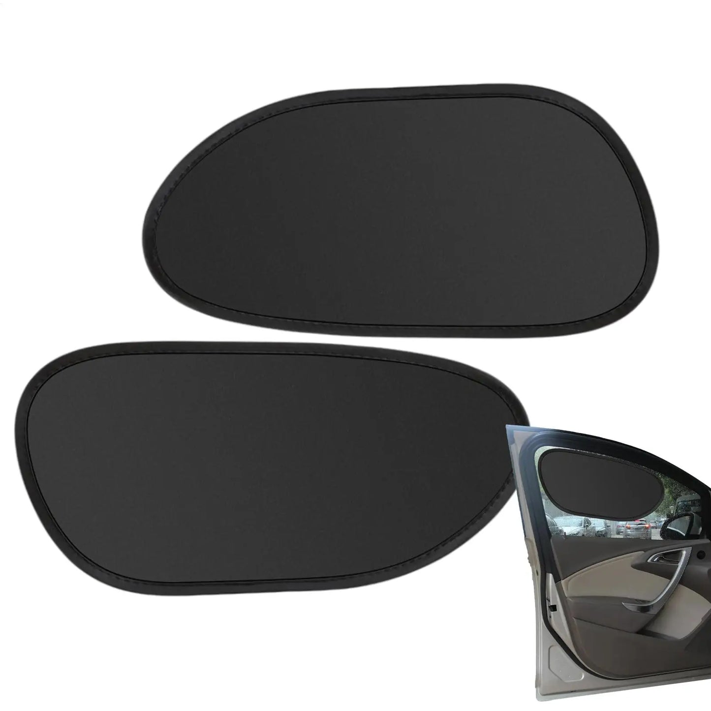 Car Side Window Sun Shade – UV Blocking Electrostatic Cling 2-Pack