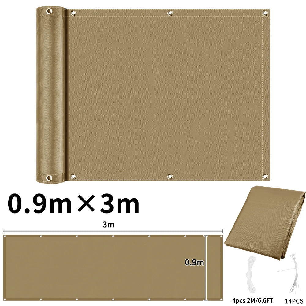 Waterproof Balcony Privacy Screen – UV Protection Fence Cover