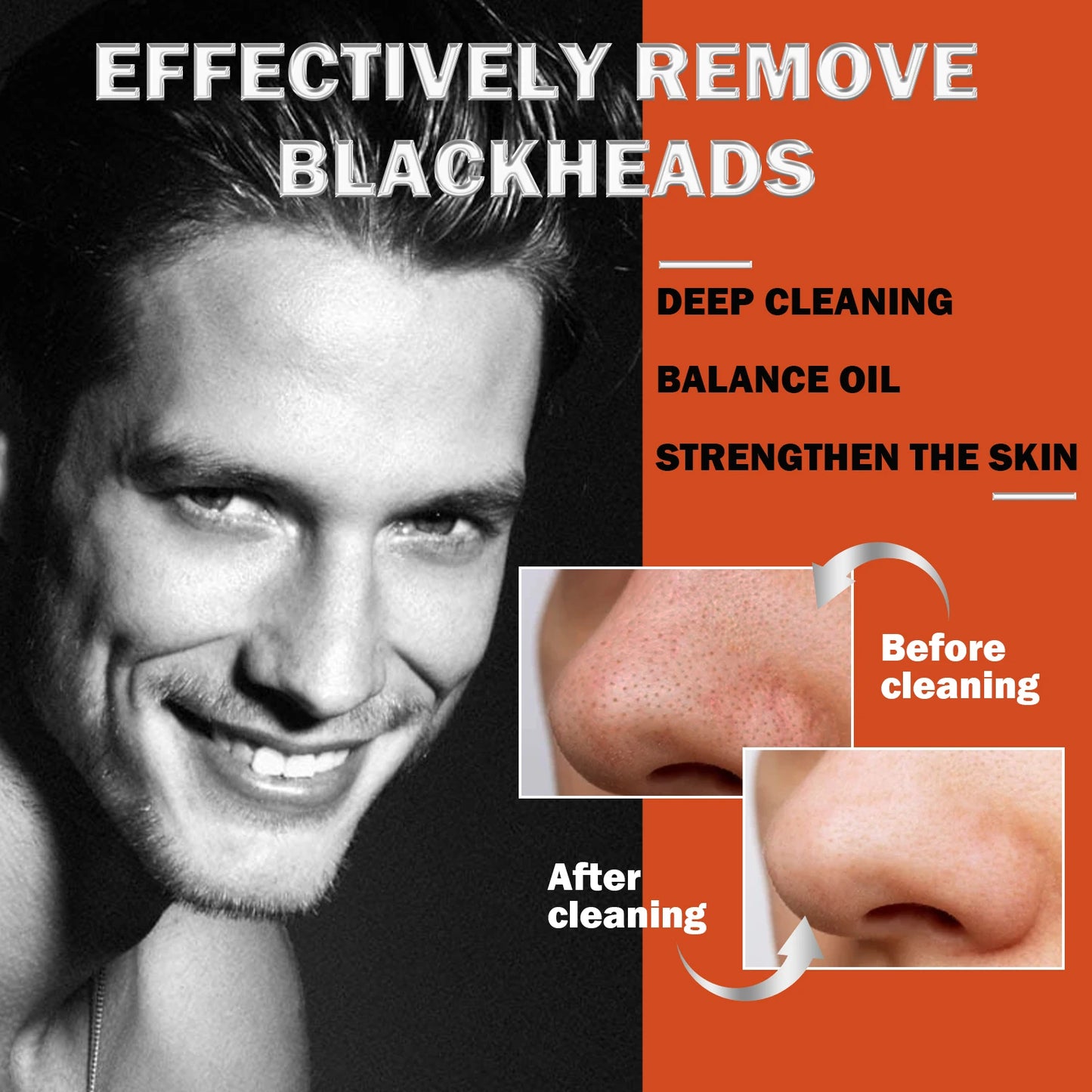Men's Bamboo Charcoal Nose Strips | Deep Pore Cleansing 10pk