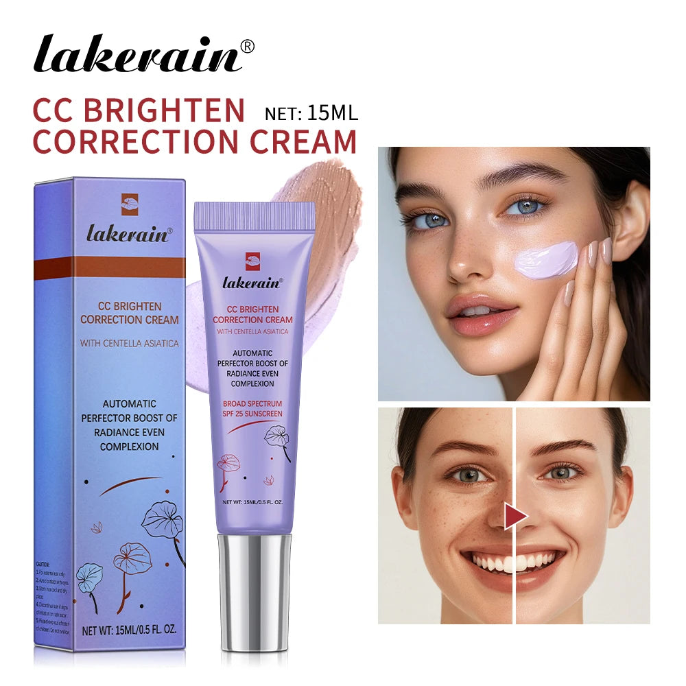 Moisturizing Correcting CC Cream Waterproof Anti-sweat Makeup Before Concealer Lasting Women Makeup Protect Skin erborian Make Peaceful Pleasures Health and Wellness 15ml2