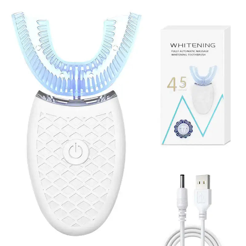 Waterproof 360u type electric toothbrush for adults, ultrasonic nylon brush head, oral cleaning tool, USB charging Peaceful Pleasures Health and Wellness