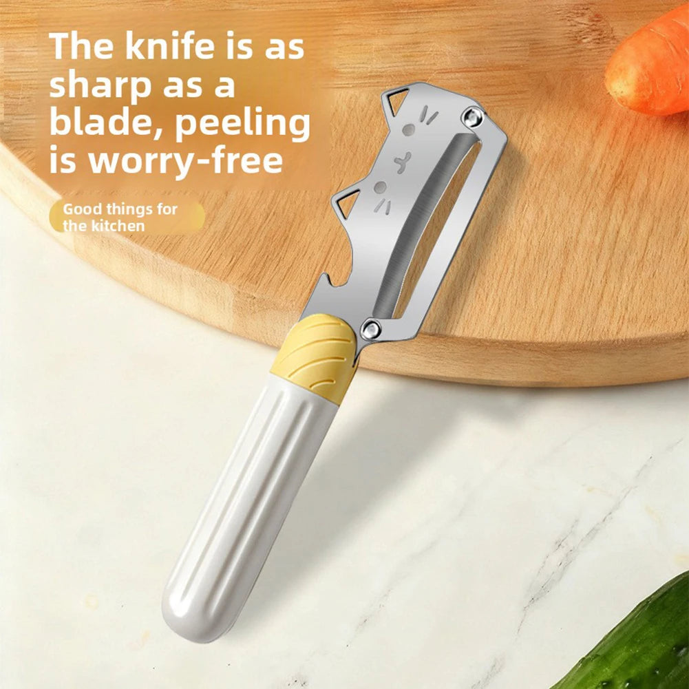 Stainless Steel Vegetable Peeler,Multi-Function Fruit Scraper Tool,Dual-Function Design For Peeling And Julienning Kitchen Tools Peaceful Pleasures Health and Wellness